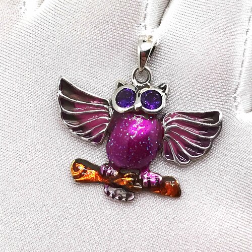 Подвеска, серебро, 925 проба, аметист