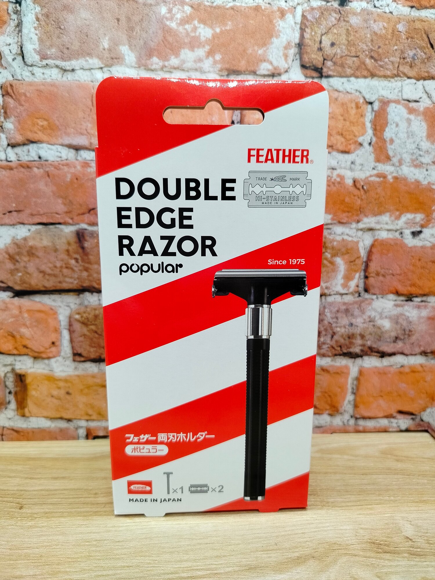 Feather Double Edge Razor Popular Классический Т-образный мужской бритвенный станок с двухсторонним лезвием