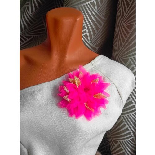 Брошь, розовый, фуксия