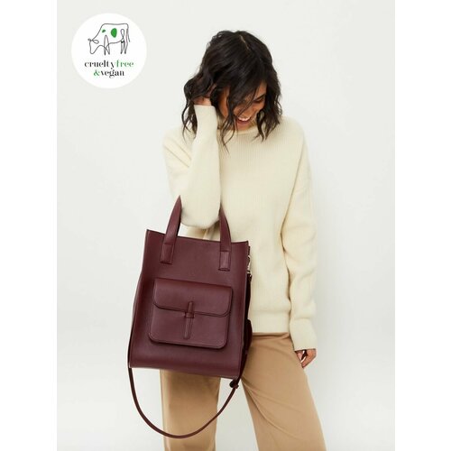 Сумка шоппер MYFLAFFICO, фактура гладкая, хаки