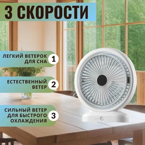 Настольный вентилятор 40 белый черный 130000₽