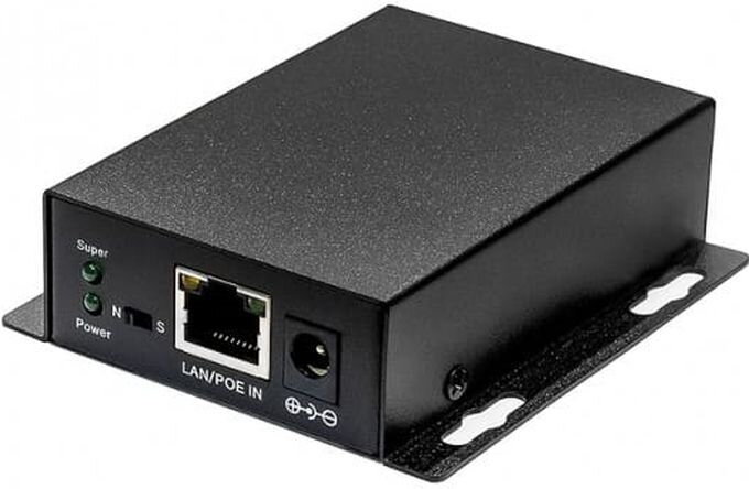 фото PoE удлинитель 10M/100M Fast Ethernet на 400м (до 30W). Увеличение расстояния передачи данных + питание на 100м (В режиме "S" - до 400м). Сов