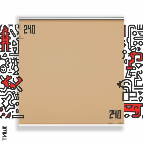 Рулонная штора/жалюзи Блэкаут персиковый 240x240