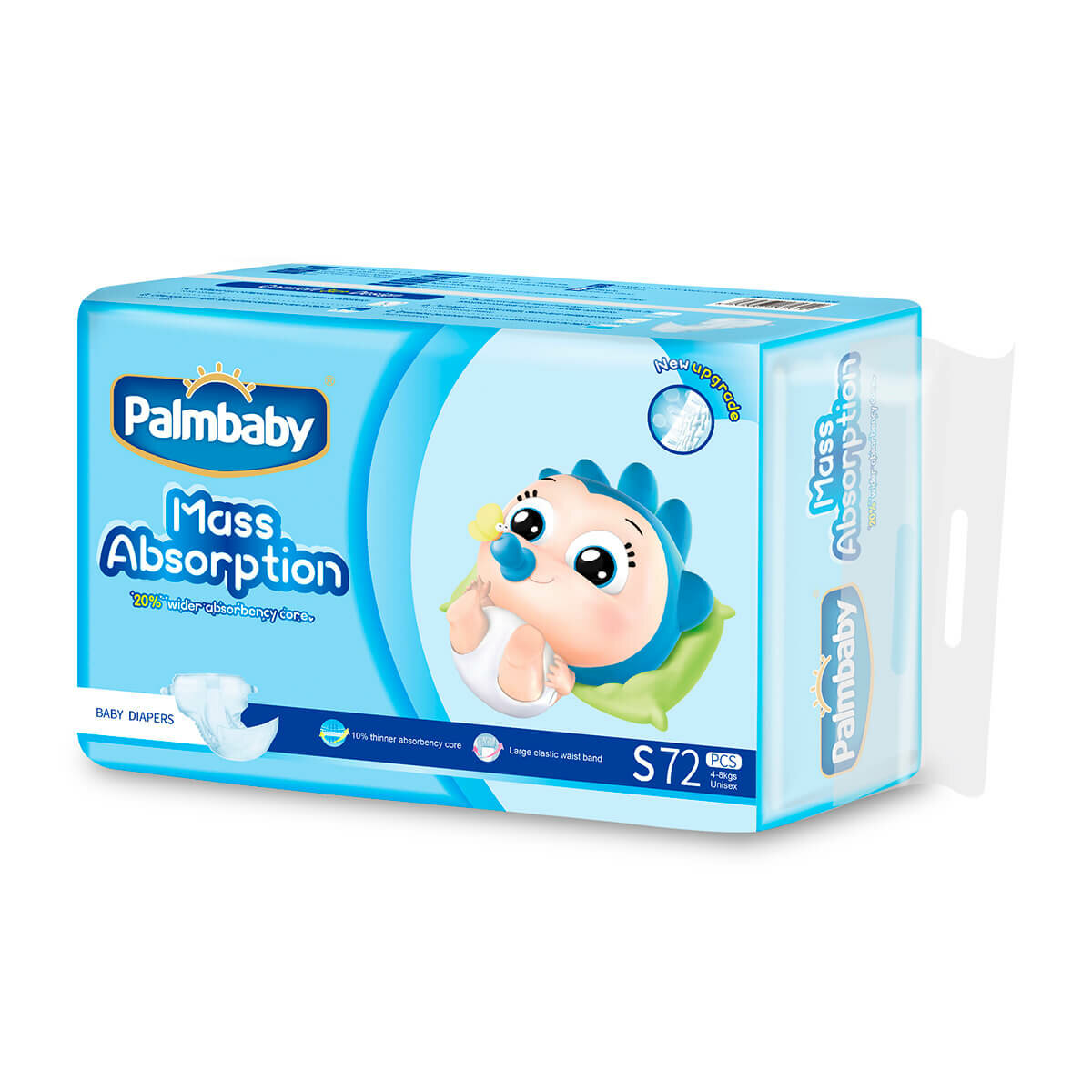 Подгузники S 48 кг 72 шт Palmbaby