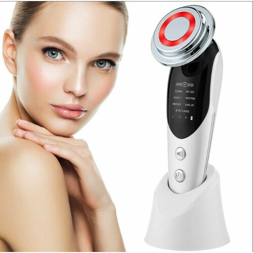 Микротоковый аппарат для ухода за лицом с функцией RF лифтинга 7в1 Anti-AgingRejuvenation Device M8807 чистка стимуляция подтяжка массаж кожи лица и кожи вокруг глаз RF лифтинг 179900₽