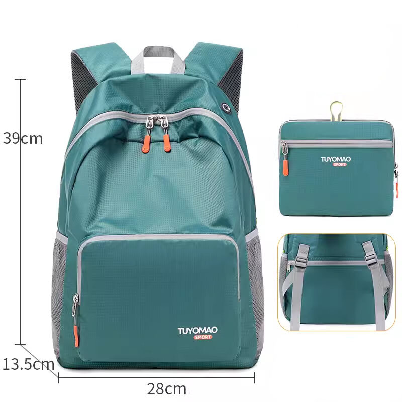 фото TUYOMAO рюкзак трансформер складной 39х28х13,5см объём 18л зелёный