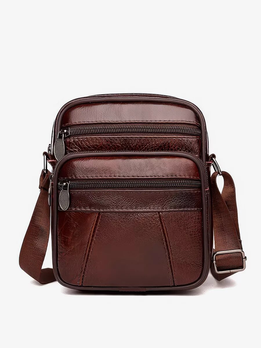 фото Сумка-барсетка кожаная на плечо