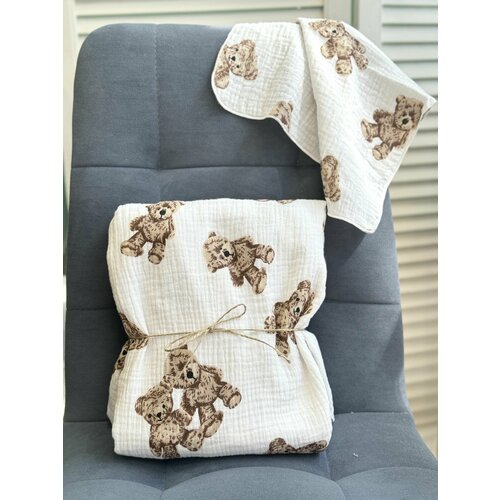 Простынь 160х80 муслиновая на резинке