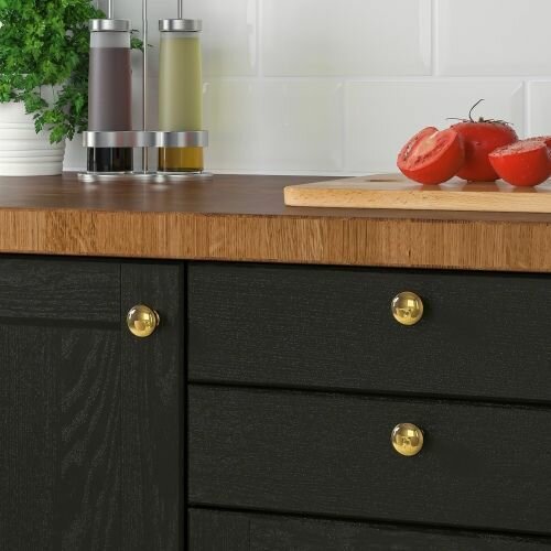 Ручка мебельная IKEA ENERYDA энерида, 27 мм, 2шт, желтая медь — фото 1