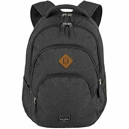 Рюкзак Travelite, ручная кладь с отделением для ноутбука, 15,6 дюйма, 096308-05, 45 см, 22 литра, антрацит (серый)