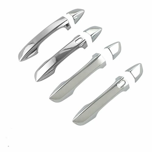 Для Volkswagen New VW Tiguan MK2 2017 2018 2019 2020 хромированная дверная ручка, наклейки для стайлинга автомобиля, автоаксессуары, 2 buttons