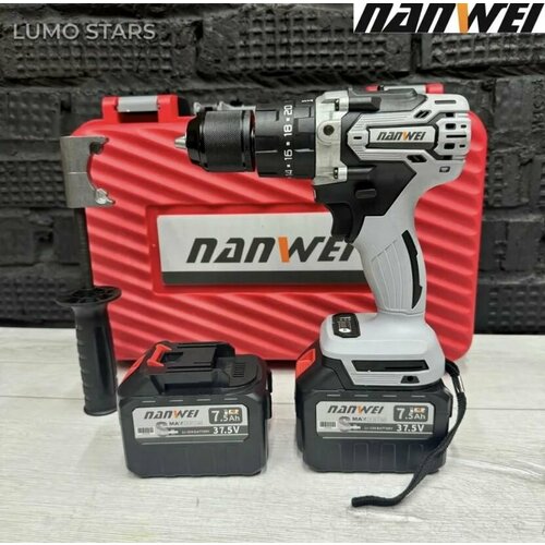 Шуруповерт для ледобура Nanwei 2 АКБ 375в 75 Ач 200Нм Шуруповерт для рыбалки Шуруповерт для льда Ледобур 10500₽