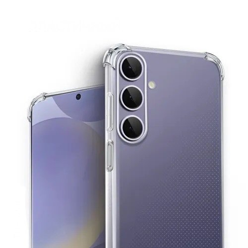 Противоударный прозрачный чехол с защитой камеры для Samsung Galaxy S24 FE (Самсунг Галакси S24 FE) — фото 1