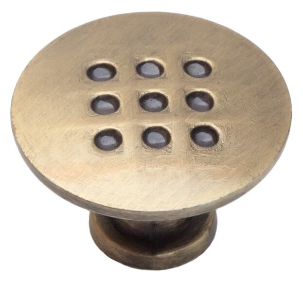 Ручка мебельная скобяной кнопка из стали цвет бронза 1шт. в упаковке / фурнитура для мебели