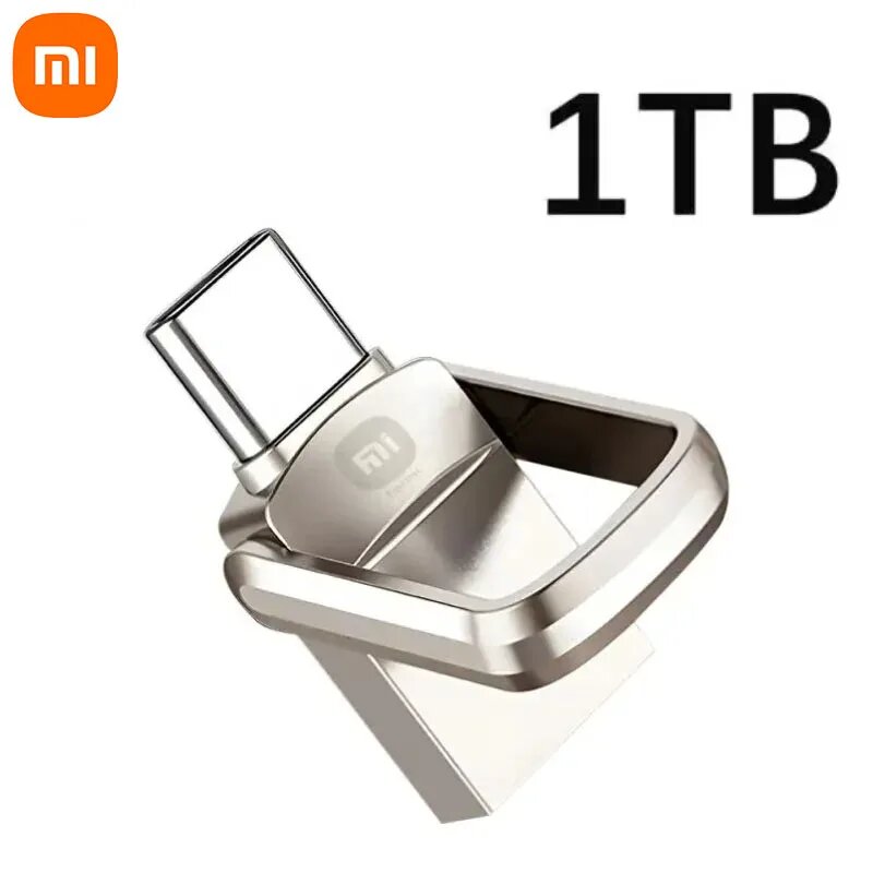 Xiaomi USB 3.1 флешка 256 ГБ серебристого цвета, 1TB Type-C