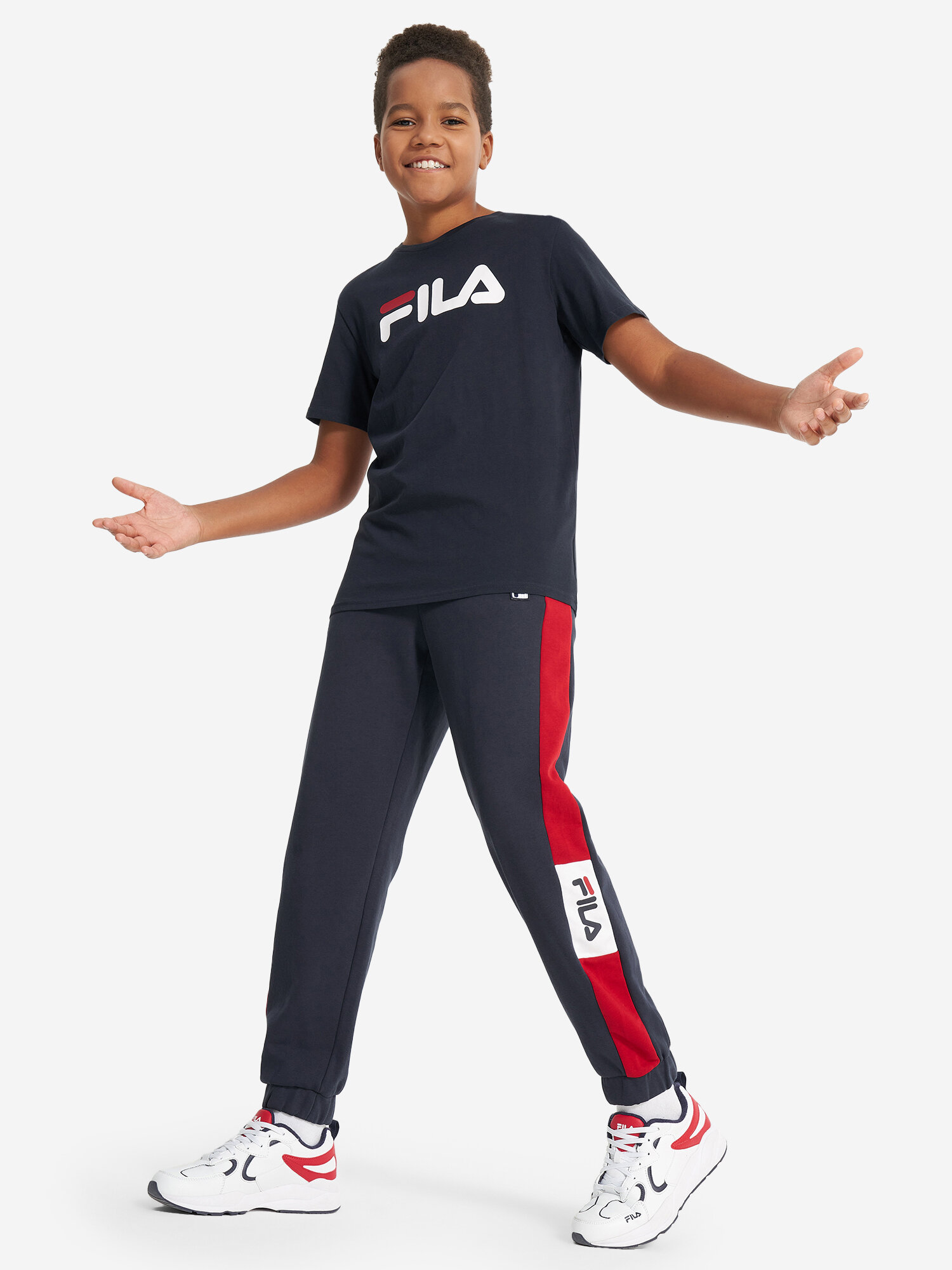 Футболка Fila, размер 170-176, темно-синий — фото 1