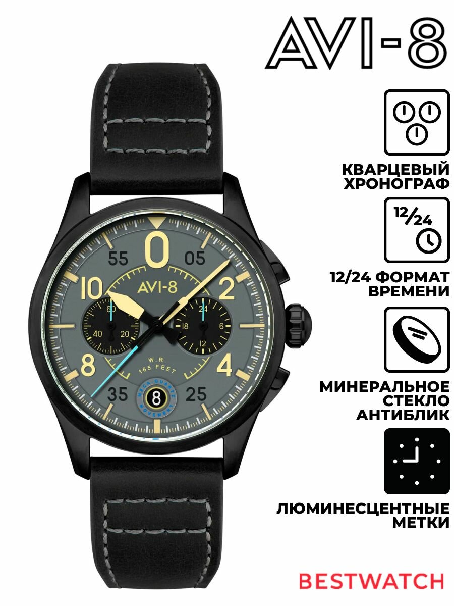 Наручные часы AVI-8, черный