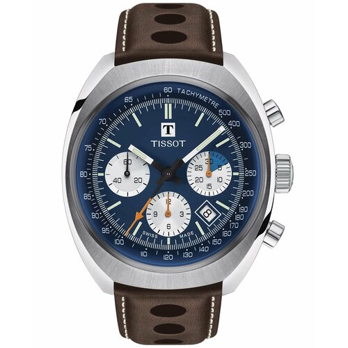 фото Наручные часы tissot, коричневый, серебряный, синий
