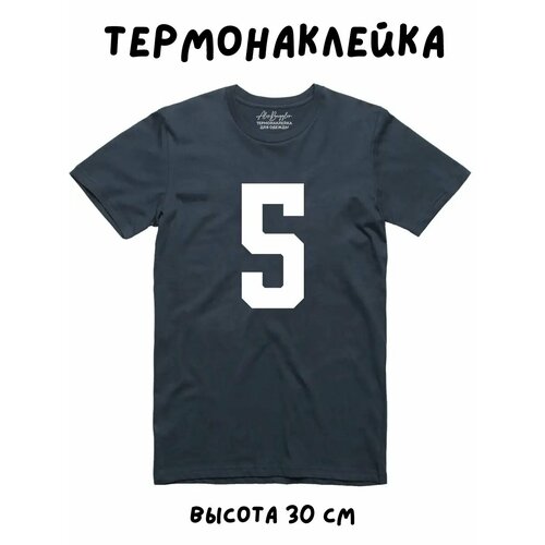 Термонаклейка термодекор для одежды спортивная цифра 5
