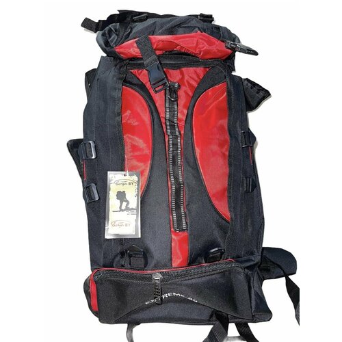Рюкзак Sidex туристический, походный, черно-красный, 80 л