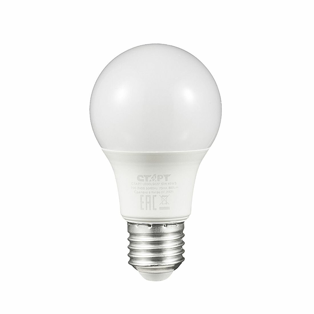 Лампа светодиодная (груша) старт WS LEDGLSE27 10W 4000 К