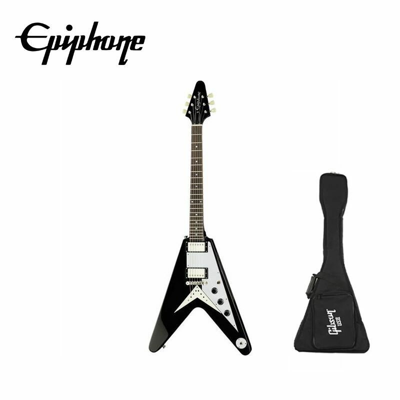 Epiphone Flying V Ebony+Bag / Профессиональная электрогитара с сумкой для гитары.
