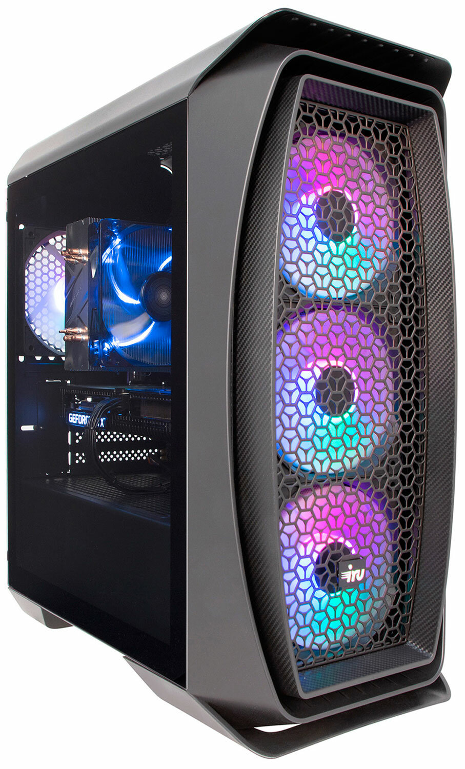 ПК iRU Game 520B5GMA MT, Ryzen 5 5600X 3.7, 16Gb, SSD512Gb, RTX3050 8Gb, FreeDOS, GbitEth, 650W, черный (1926551)