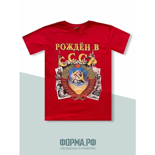 фото Футболка спортивная, 1 шт., размер 50, красный