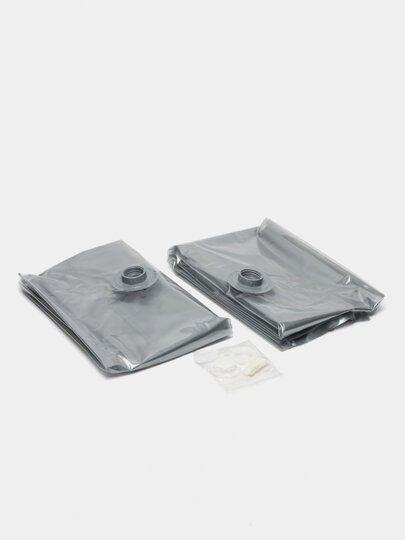 Вакуумный пакет - мешок для хранения одежды, белья, одеял Lamart LT 8024, 100 x 70 см, прозрачные, 2 шт — фото 1