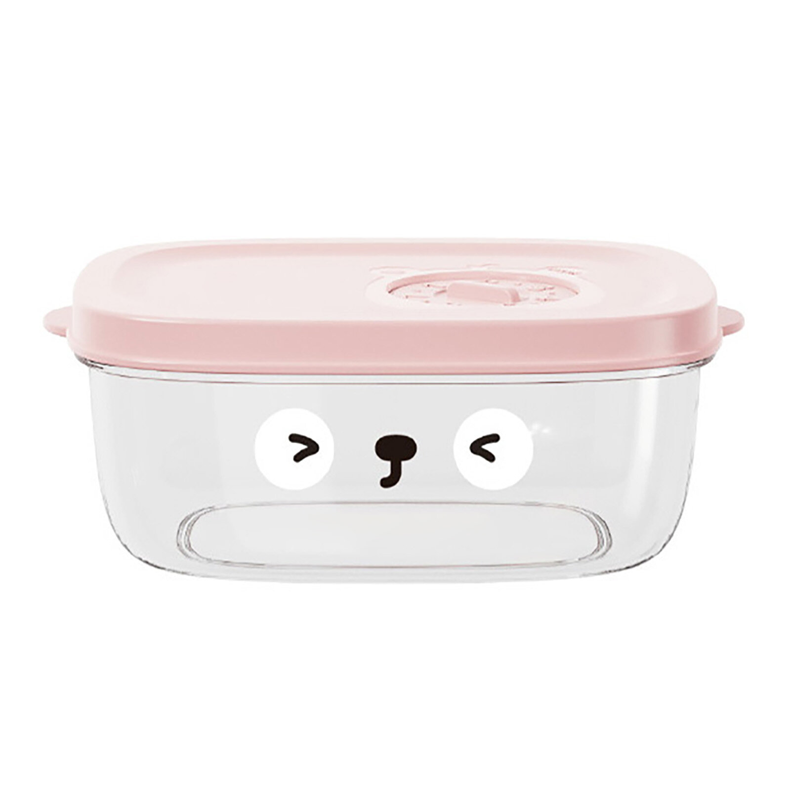 Food Storage Containers with Lids Freshness Preservation Microwave Heating Available Cartoon Freezer Pink