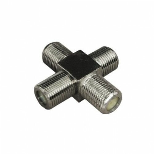 ТВ переходник антенный крест 4 гнезда ( разъема ) F  разветвитель SAT