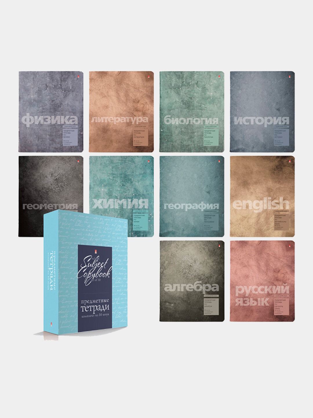 Комплект предметных тетрадей 10 шт, "Stone Color", 48 листов, А5