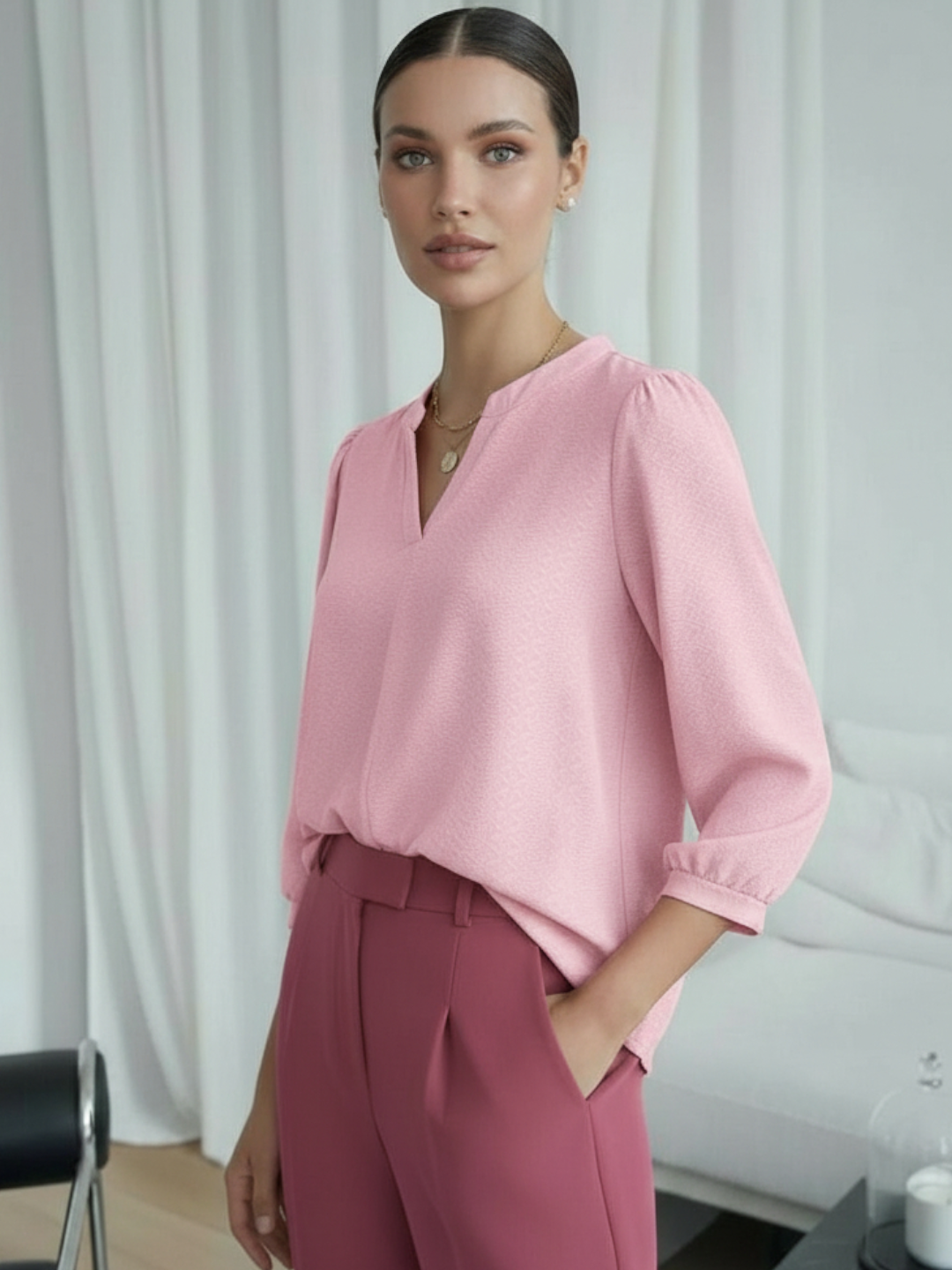 Блуза Блузка офисная нарядная рубашка