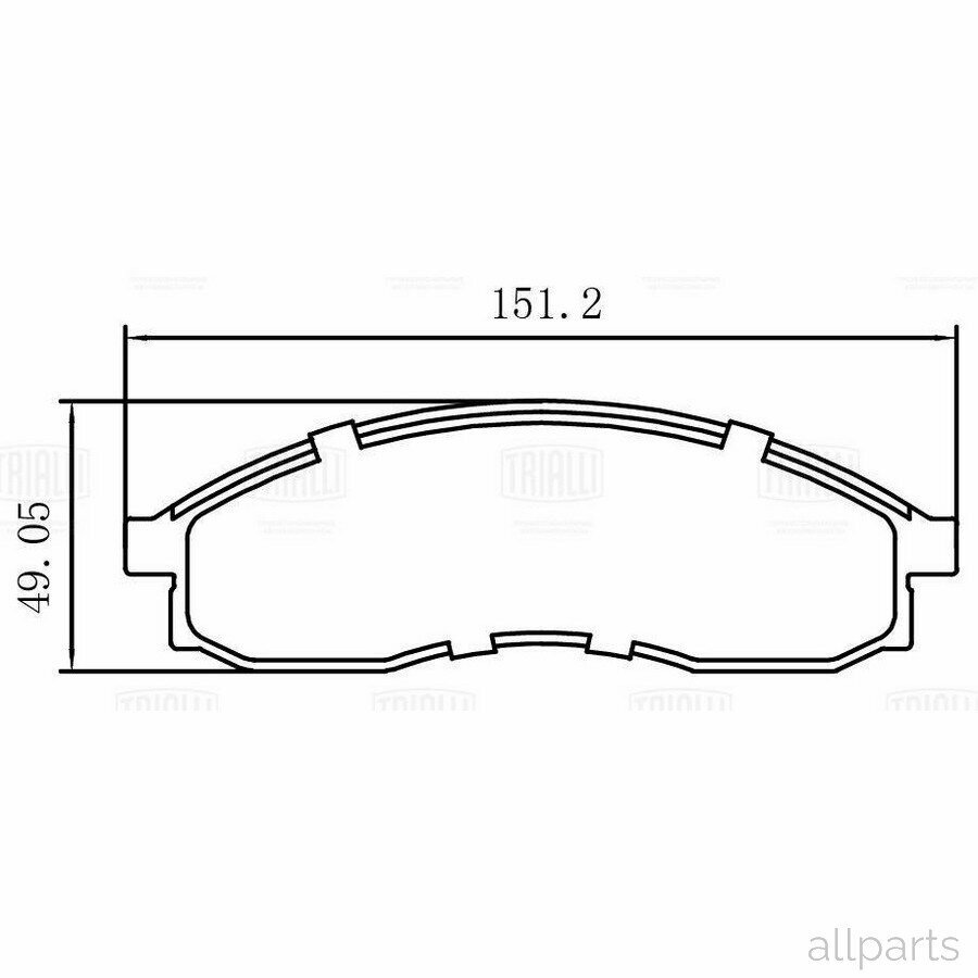 TRIALLI PF 1078 Колодки торм. для а/м Nissan Maxima (94-)/Mitsubishi L200 (96-) диск. перед. (PF 1078)