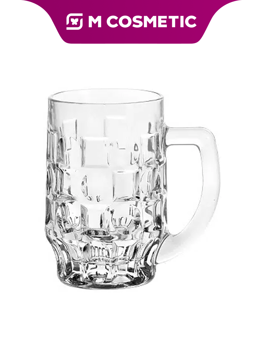 Пивная кружка «ПАБ» 500 мл, рифлёная, классическая, из прочного стекла БОР, для пива и холодных напитков