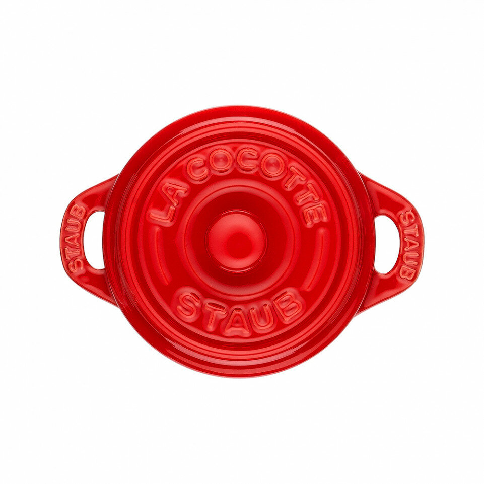 Кокот мини, круглый, 10 см, керамика, красный 40510-785 Ceramics