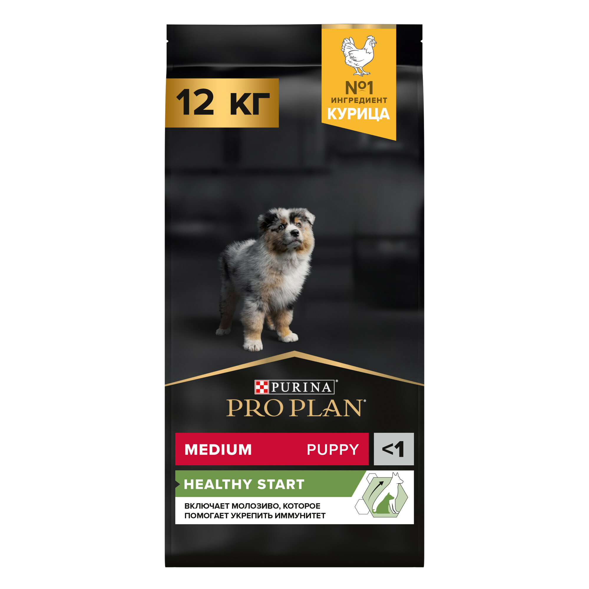 Pro Plan Medium Puppy корм для щенков средних пород Курица, 12 кг.