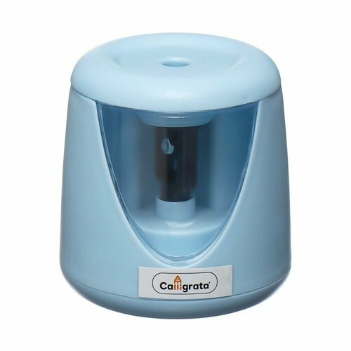 Точилка электрическая Calligrata батарейки в комплект не входят работает от 2-х АА батареек голубая 837₽