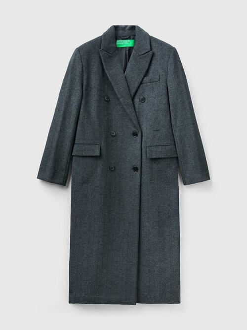 Пальто  UNITED COLORS OF BENETTON, размер 50, серый