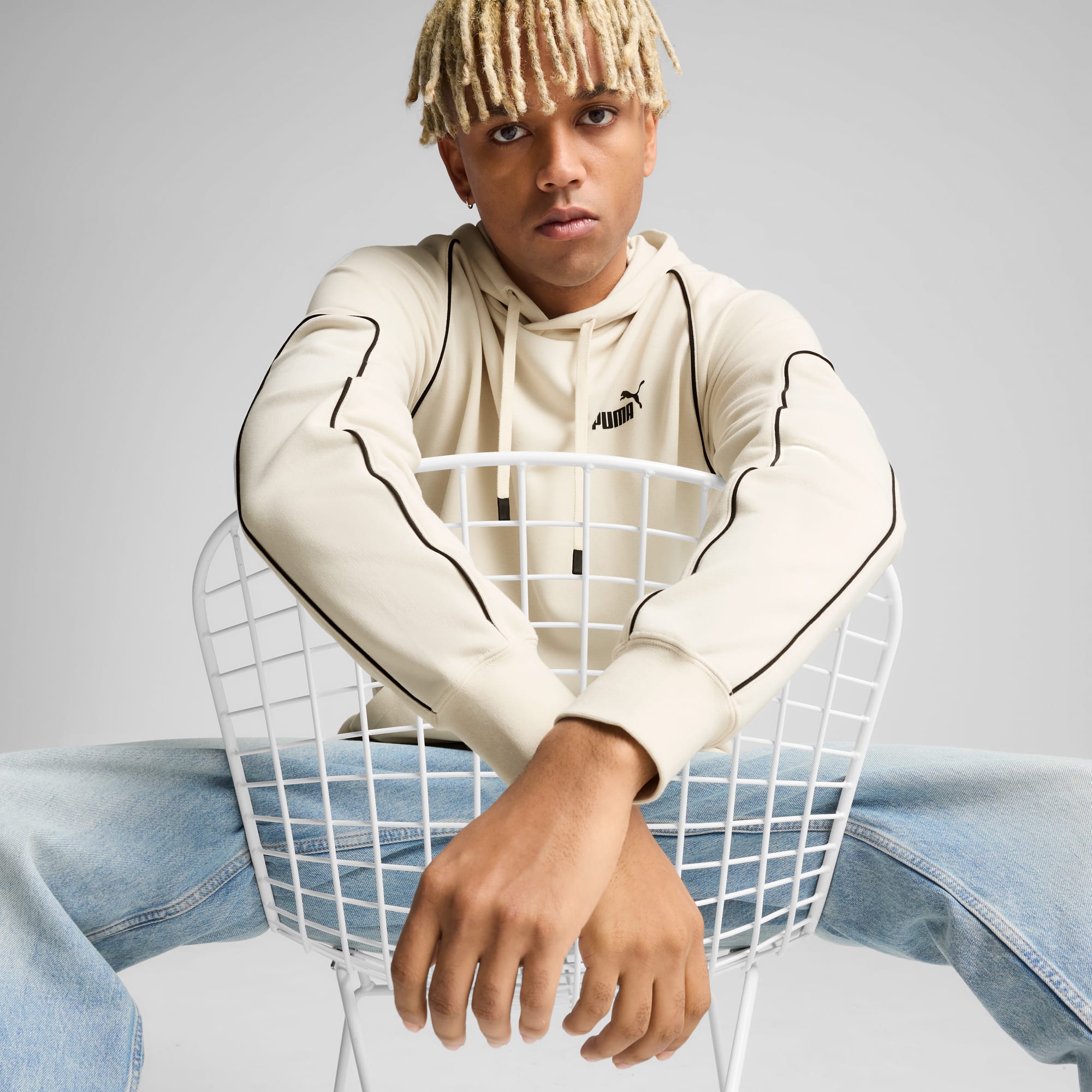 Худи PUMA SPORT, размер M, , бежевый — фото 1