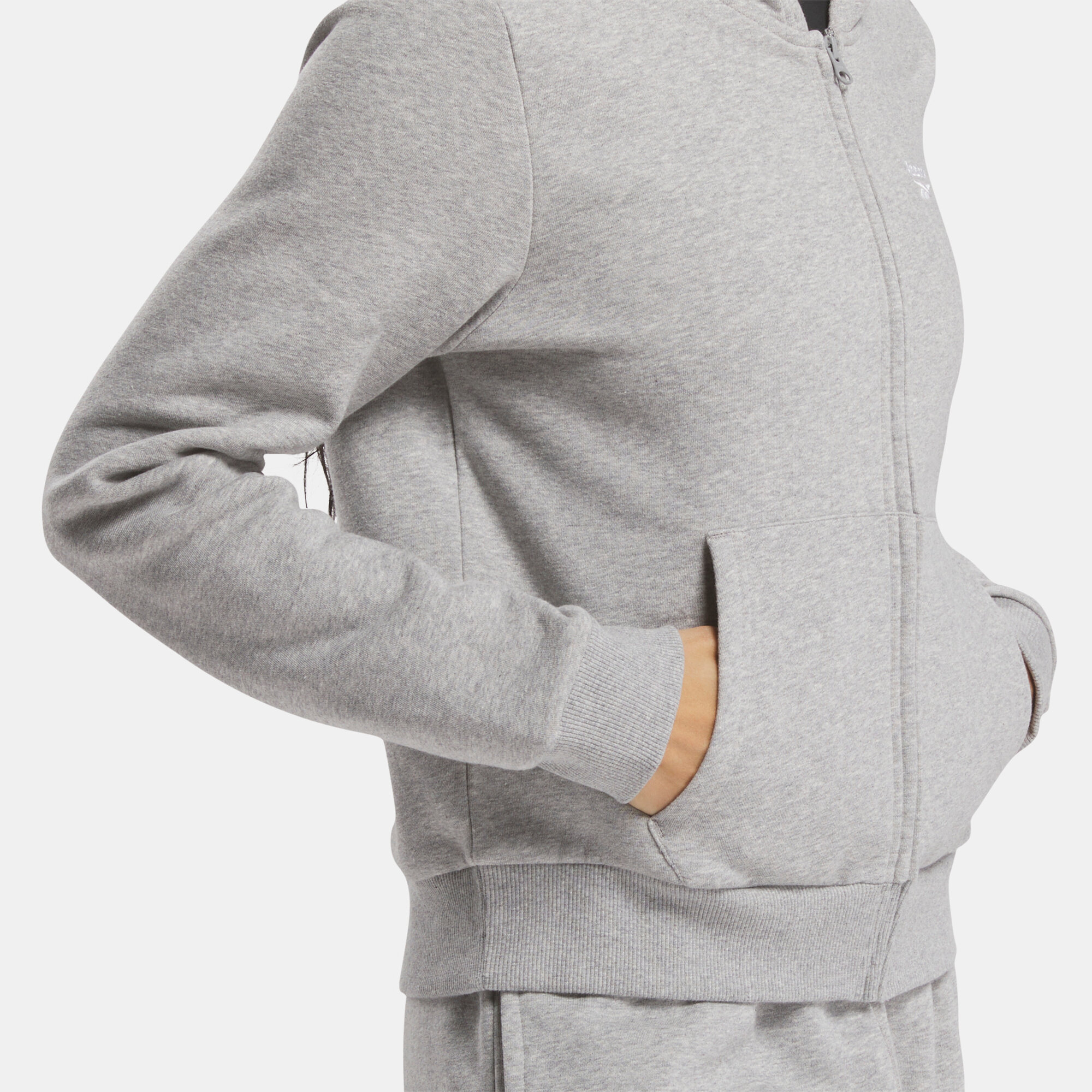 Толстовка Reebok Identity Small Logo, размер XL INT, , серый/белый — фото 1