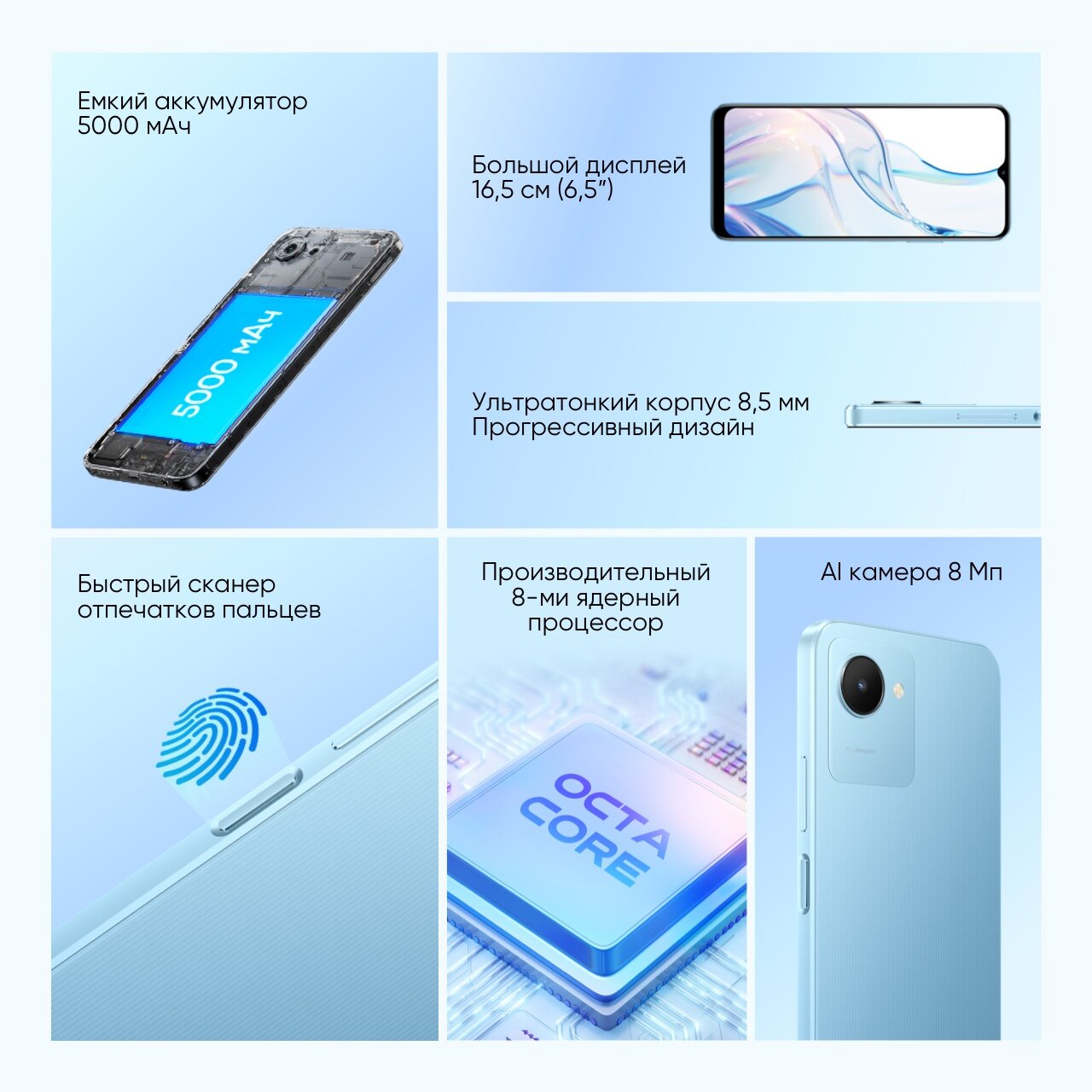 Смартфон Realme C30s 2/32Gb Blue - фото №12