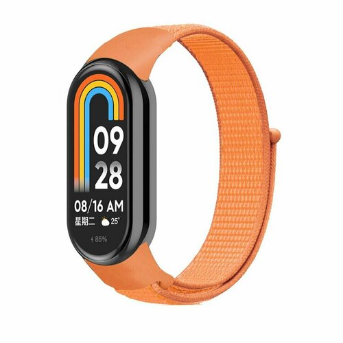 Нейлоновый ремешок для Xiaomi Mi Smart Band 8, Xiaomi Mi Band 8 (оранжевый) силиконовый ремешок для xiaomi mi smart band 8 xiaomi mi band 8 оранжевый