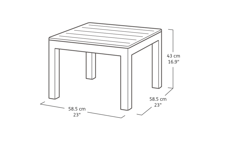 Стол Keter Orlando Small Table (капучино)