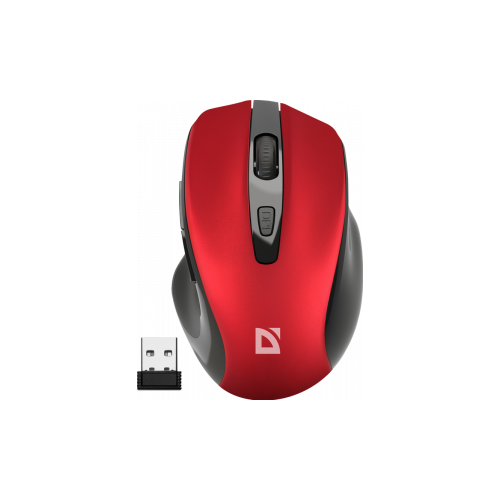 Defender Оптическая мышь Defender Prime MB-053 52052 беспров 5кнскр бесшумное нажатие красный USB ret 43200₽