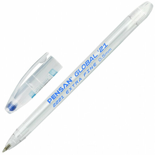 Ручка шариковая неавтоматическая PENSAN GLOBAL 21 синяя, 0,5мм 22, 12 шт.