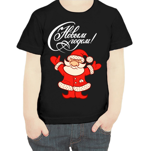 фото Футболка , размер 104, черный нет бренда