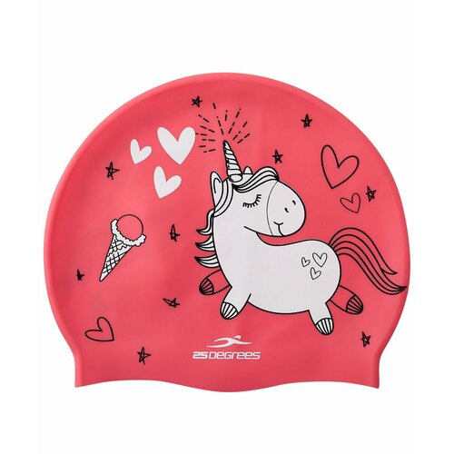 фото Шапочка для плавания pony pink, силикон, детский 25degrees
