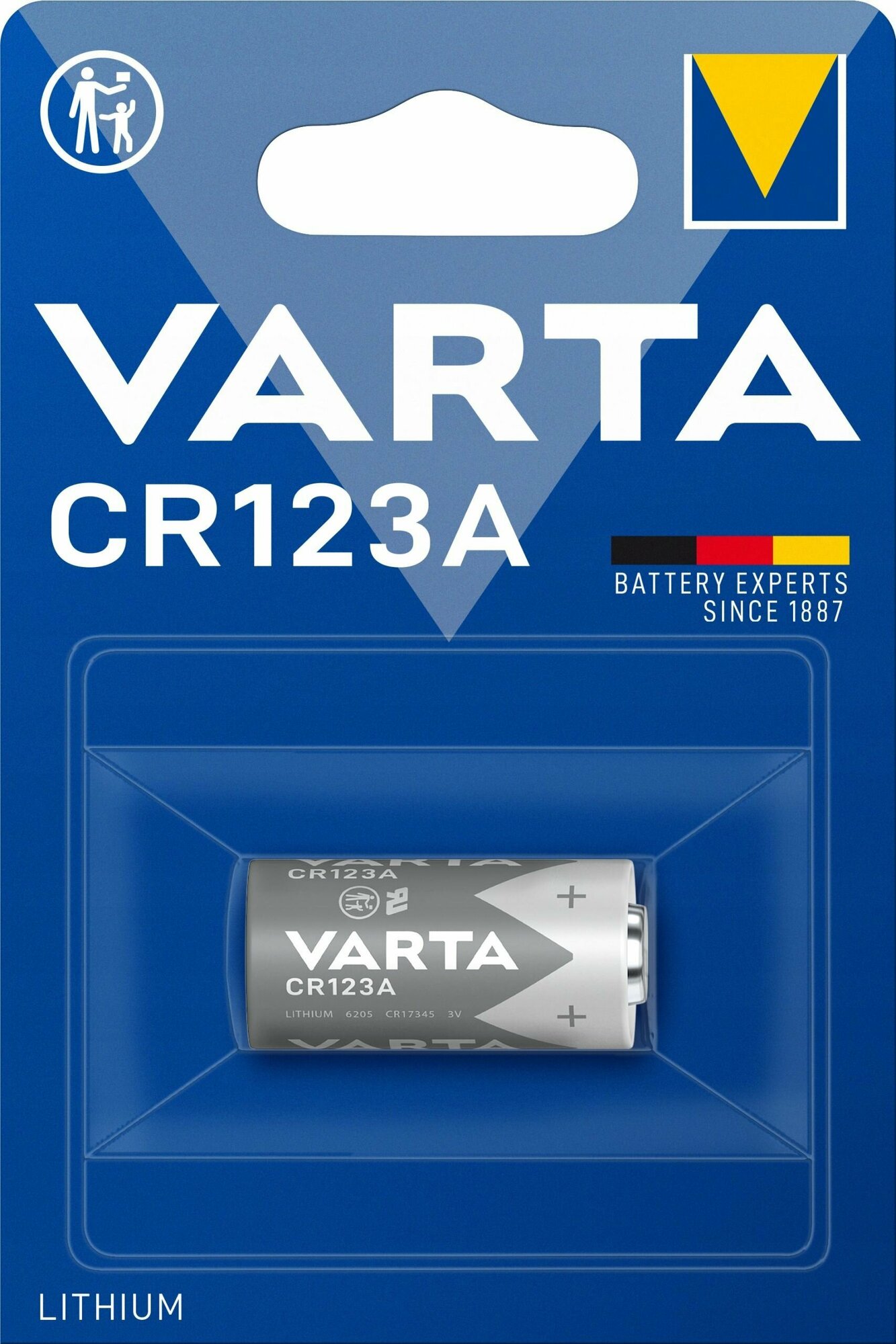 Батарейка CR123A Varta Professional Lithium 6205 (1 штука)