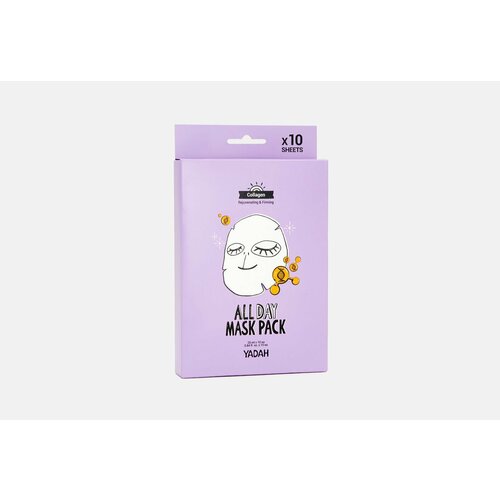 Маски на тканевой основе с коллагеном all day mask pack-collagen набор масок на тканевой основе с коллагеном yadah all day mask pack collagen 10 мл